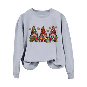 Generic Christmas Jumper 2025 Christmas Jumpers for Women Xmas Funny Ugly Reindeer Pattern Printed Womens Fashion Casual Capless Long Sleeve Tops Women Plus S