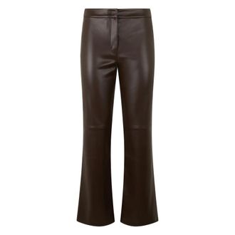 Max Mara Sublime Cropped Flared Trousers - female - Max Mara - Cropped Trousers - Brown - M - Trousers