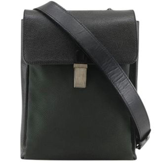 Louis Vuitton Pre-owned Saratov PM Taiga Schoudertas - Heren - Pre-owned - Zwart - Maat: ONE Size Leer