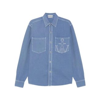 J.W.Anderson Oversized Denim Shirt - Dames - Blouses & Shirts - Blauw - Maat: XS Denim