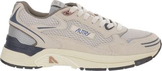 Autry Multi-Material Sneakers With Round Mesh Toe And Logo Accents
