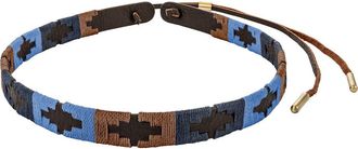 Pampeano Leather Hat Band - Diamond Pattern in Brown/blue at Nordstrom