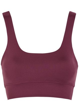 Varley Freesoft Cori Stretch-jersey Sports bra top - Burgundy - S (UK8-10 / S)