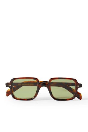 Cutler and Gross GR02 Rectangle-Frame Tortoiseshell Acetate Sunglasses