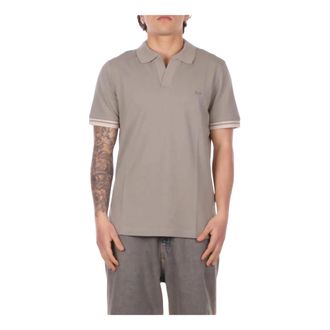 Fay Polo Shirts, male, Gray, Size: XL Polo Logo frontale