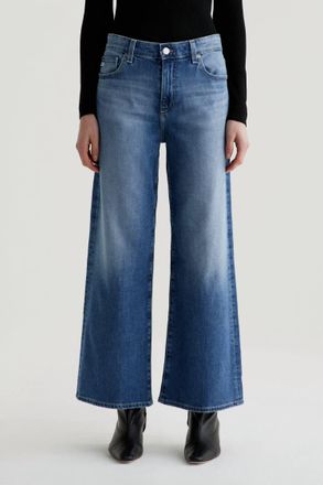 AG - Adriano Goldschmied Saige Wide Leg Crop Jeans In Bell Canyon