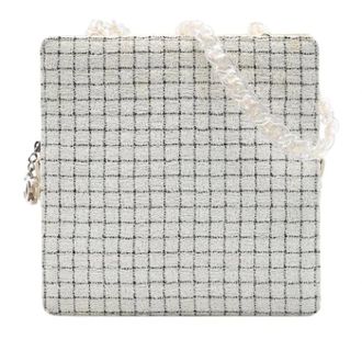 Chanel Pre-owned Tweed Shoulder Bag - Dames - Pre-owned - Wit - Maat: ONE Size Tweed