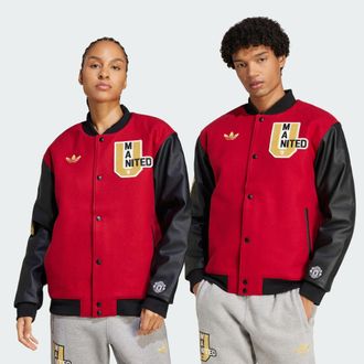 adidas Originals Unisex Manchester United VRCT Jacket (Gender Neutral) - Burgundy Recycled Material - Size X-Small