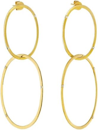 Devon Woodhill 18kt geelgouden oorbellen met diamant