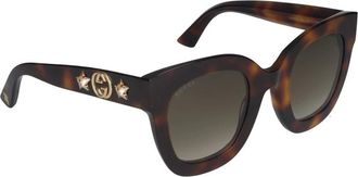 Gucci Sunglasses, female, Brown, Size: 49 MM Gg0208S Sunglasses