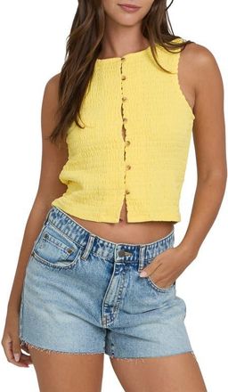 Billabong Kelsey Button-Up Sleeveless Top in Sundress at Nordstrom, Size X-Small