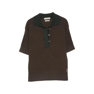 J.W.Anderson Waffle-knit Short-sleeve Polo Shirt