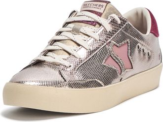 Skechers Womens Strand Star-Glimmer Chic Sneaker, Gunmetal Grey, 6.5 UK