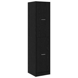 Berkfield Home Apothecary cabinet Black Oak 40x41x174.5 cm Engineered Wood