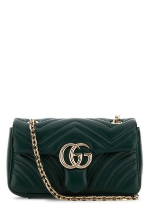 Gucci Green GG Marmont small shoulder bag