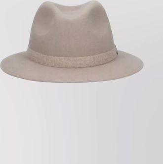 Borsalino wide brim hat grosgrain ribbon