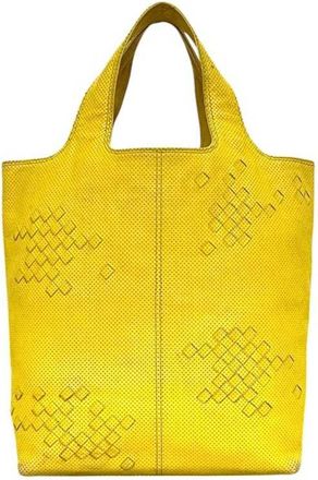 Bottega Veneta Yellow Intrecciato Tote Bag (Pre-Owned)