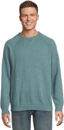L.L.Bean Wicked Soft Cotton/Cashmere Sweater Crewneck Mens Clothing Mineral Blue : 2XL, Cashmere/Cotton