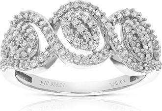 Vir Jewels 1/5 cttw Lab Grown Diamond Ring in Sterling Silver For Women