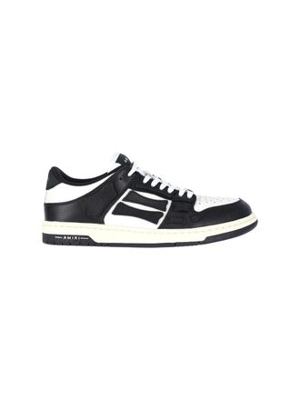Amiri White Skel Leather Low-Top Sneakers