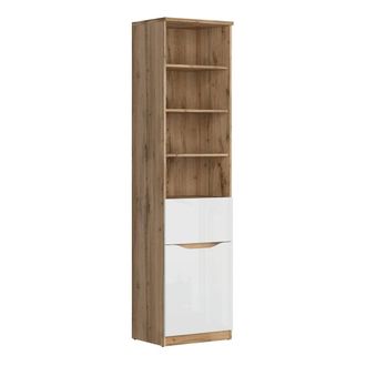 Petits Meubles Librero 1 caj&oacute;n 1 puerta tableros de aglomerado laminados blanco