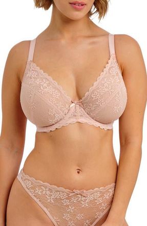 Freya Quinn Lace Underwire Plunge Bra in Cameo at Nordstrom, Size 30Gg