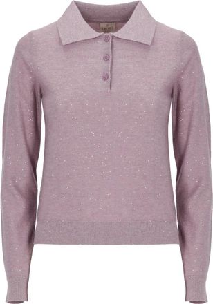 Marella Tops, Dames, Paars, M, Polyester, Linea Emme Trui