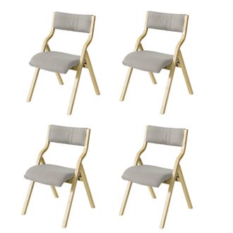 SoBuy Lote De 4 Sillas De Madera Silla Plegable Silla De Cocina Silla De Comedor Gris 48 X 58 X 78 Cm Fst40-hgx4 Sobuy Es