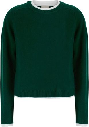 Semicouture Sarah Knit - Dames - Ronde hals truien - Groen - S - Wol - Truien & Vesten