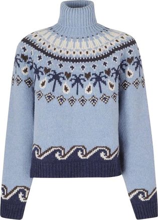 Alanui Dolce Maglione Invernale - - Knitwear - Donna - Blu - S