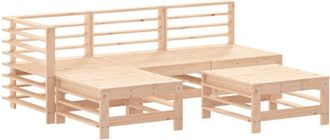 vidaXL Juego De Sof&aacute;s De Jard&iacute;n 5 Piezas Madera Maciza De Pino Vidaxl