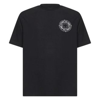 Stone Island T-Shirts, male, Black, M, Cotton T-shirt