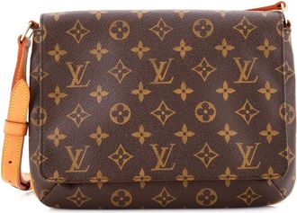 Louis Vuitton Musette Tango Handbag Monogram Canvas shoulder bag - Marrone