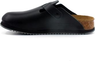Birkenstock Boston - Dames - Slip ons - Zwart - 36 EU - Leer - Schoenen