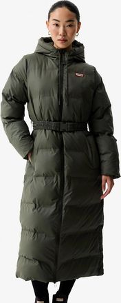 Hunter Womens Hunter Hutchison Womens PU Coated Long Puffer Jacket - Kambaba - Black - Size: 10/8
