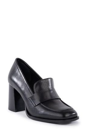 Seychelles Run the World Loafer Pump in Black Leather at Nordstrom Rack, Size 8.5