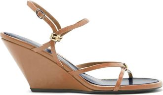 Proenza Schouler Sandali con cinturini e zeppa - Marrone