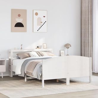 Berkfield Home Bed Frame without Mattress White 120x190 cm Small Double Solid Wood Pine