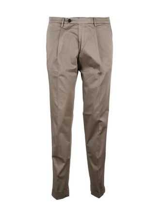 Michael Coal Turquoise Slim Fit Cotton Stretch Trousers