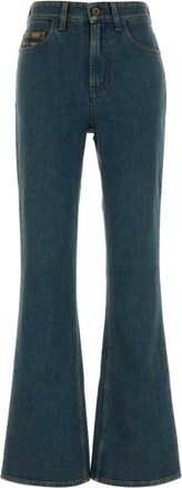 Burberry Stretch Denim Jeans - Dames - Flared Jeans - Blauw - W26 - Denim - Jeans