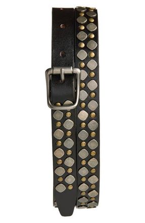 Christophe Lemaire Rio Studded Belt in Dark Brown at Nordstrom, Size 100