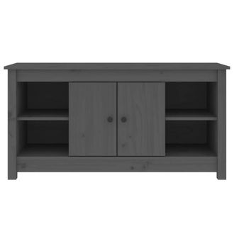 Berkfield Home TV Cabinet Grey 103x36, 5x52 cm Solid Wood Pine