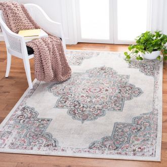 Safavieh Phoenix Machine Made Area rug, Ivory / Grey Traditional Style Easy Care