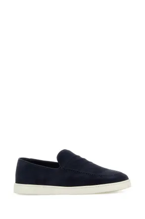 Churchs Mens Navy Blue Suede Peebles Loafers Mocassini