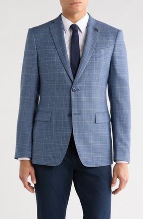 John Varvatos Plaid Two-Button Sport Coat in Blue at Nordstrom Rack, Size 48 Regular