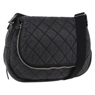 Chanel Pre-owned Cross Body Bags, female, Black, Size: ONE SIZE Pre-owned Vintage Canvas Shoulder Bag