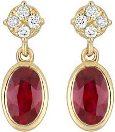Bony Levy El Mar Ruby & Diamond Drop Earrings in 18K Yellow Gold - Ruby at Nordstrom Rack