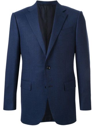 Ermenegildo Zegna Blazer met enkele rij knopen - Blauw