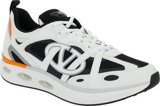 Valentino Garavani Mens Multicolor Low Top Sneakers With Vlogo Calf Leather Trainers