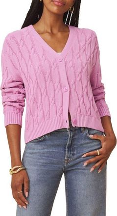 Splendid Rubi Cable Knit Cardigan in Blush Pink at Nordstrom, Size X-Large